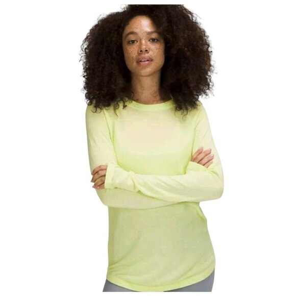 Lululemon Lightweight Boolux Sweater Long Sleeve Crispin Green Size 10 Yoga Gym - Picture 1 of 8